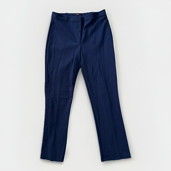 Theory Slim Kick Pants Size 10 Bistretch Deep Navy NWT No Pockets - Picture 1 of 7